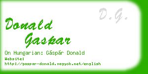 donald gaspar business card